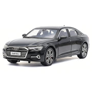 Audi 2019 A6L svart 1:32 – modellbil i gjuten metall för display
