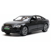 Audi 2021 E-Tron GT svart 1:32 – modellbil i gjuten metall för display
