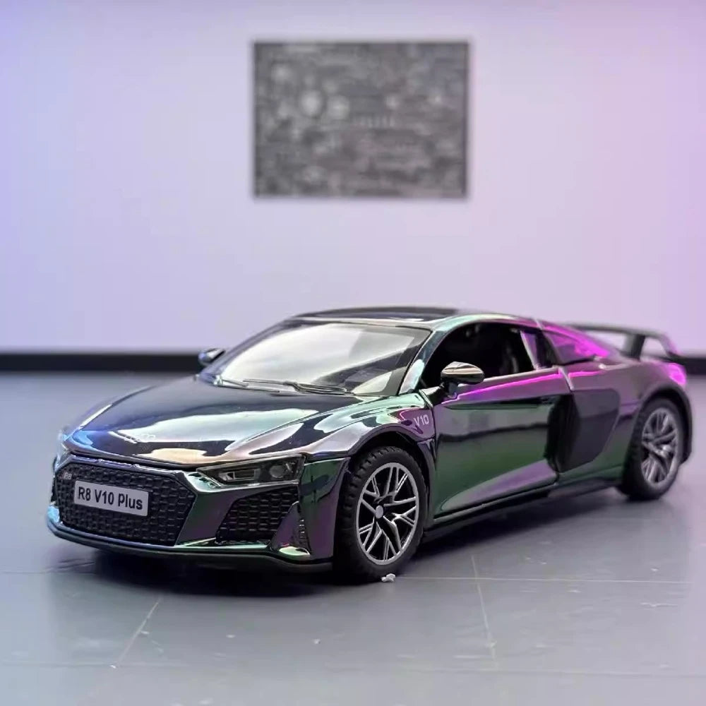 [TOY] 1:32 Audi 2023 R8 V10 Plus lila modellbil Die-Cast