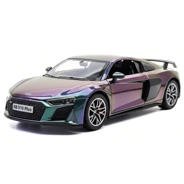 [TOY] 1:32 Audi 2023 R8 V10 Plus lila modellbil Die-Cast
