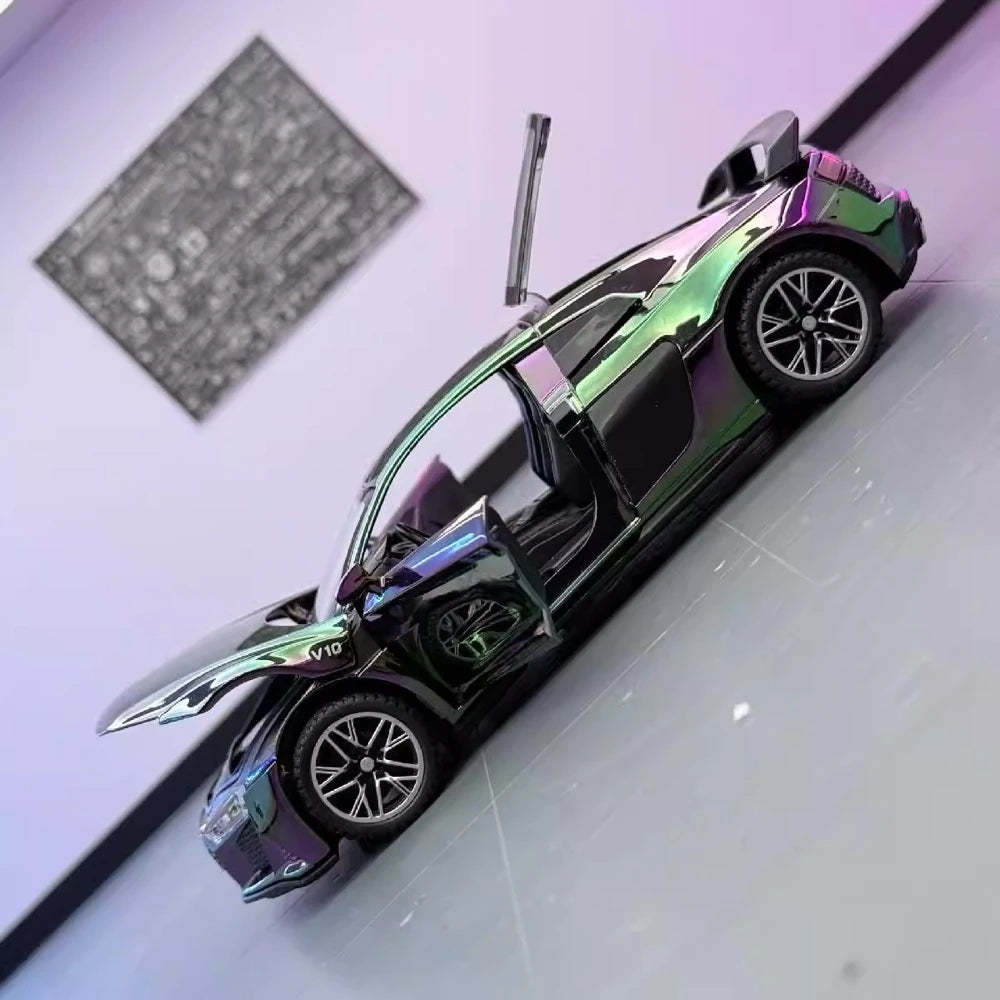 [TOY] 1:32 Audi 2023 R8 V10 Plus lila modellbil Die-Cast