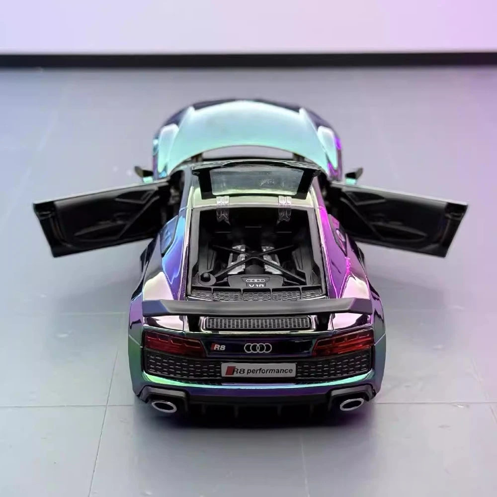 [TOY] 1:32 Audi 2023 R8 V10 Plus lila modellbil Die-Cast