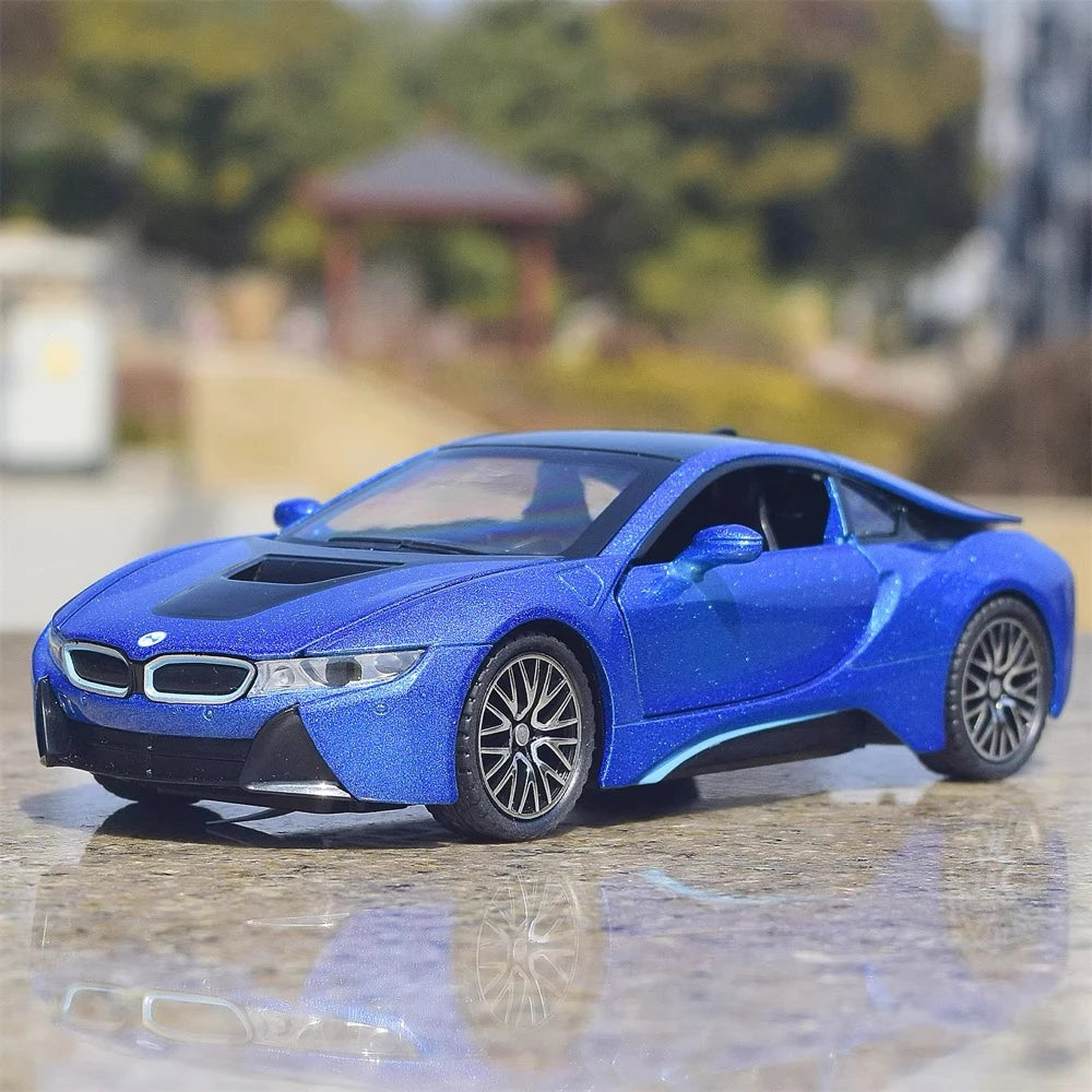 [TOY] 1:32 BMW 2013 I12 i8 Blue Model Car Die-Cast