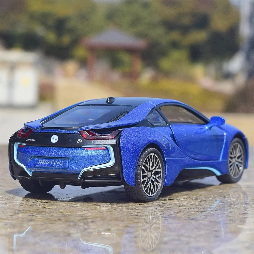 [TOY] 1:32 BMW 2013 I12 i8 Blue Model Car Die-Cast
