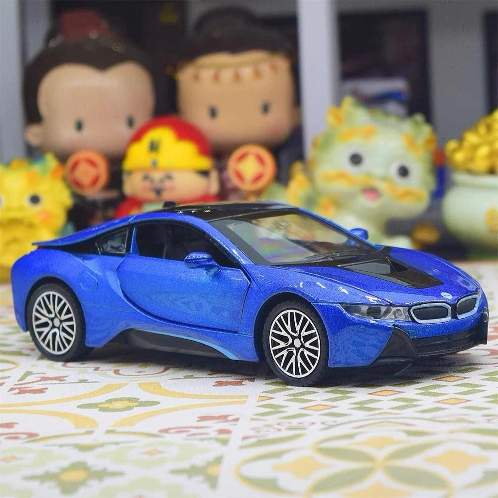 [TOY] 1:32 BMW 2013 I12 i8 Blue Model Car Die-Cast