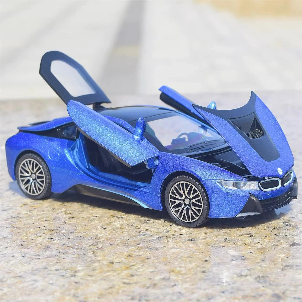 [TOY] 1:32 BMW 2013 I12 i8 Blue Model Car Die-Cast