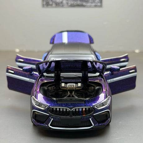[TOY] 1:32 BMW 2019 F9X MANHART MH8 800 Purple Model Car Die-Cast