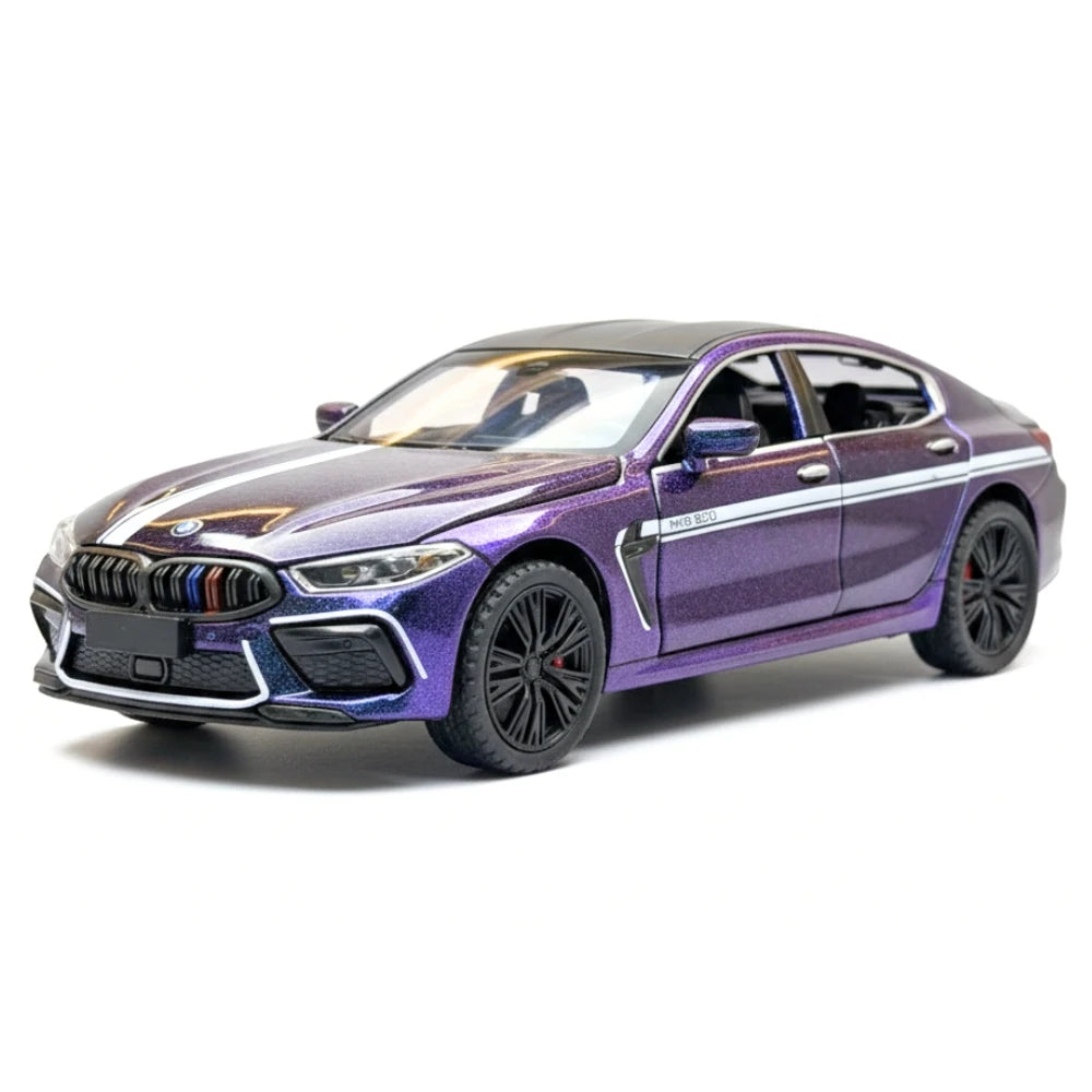 [TOY] 1:32 BMW 2019 F9X MANHART MH8 800 Purple Model Car Die-Cast
