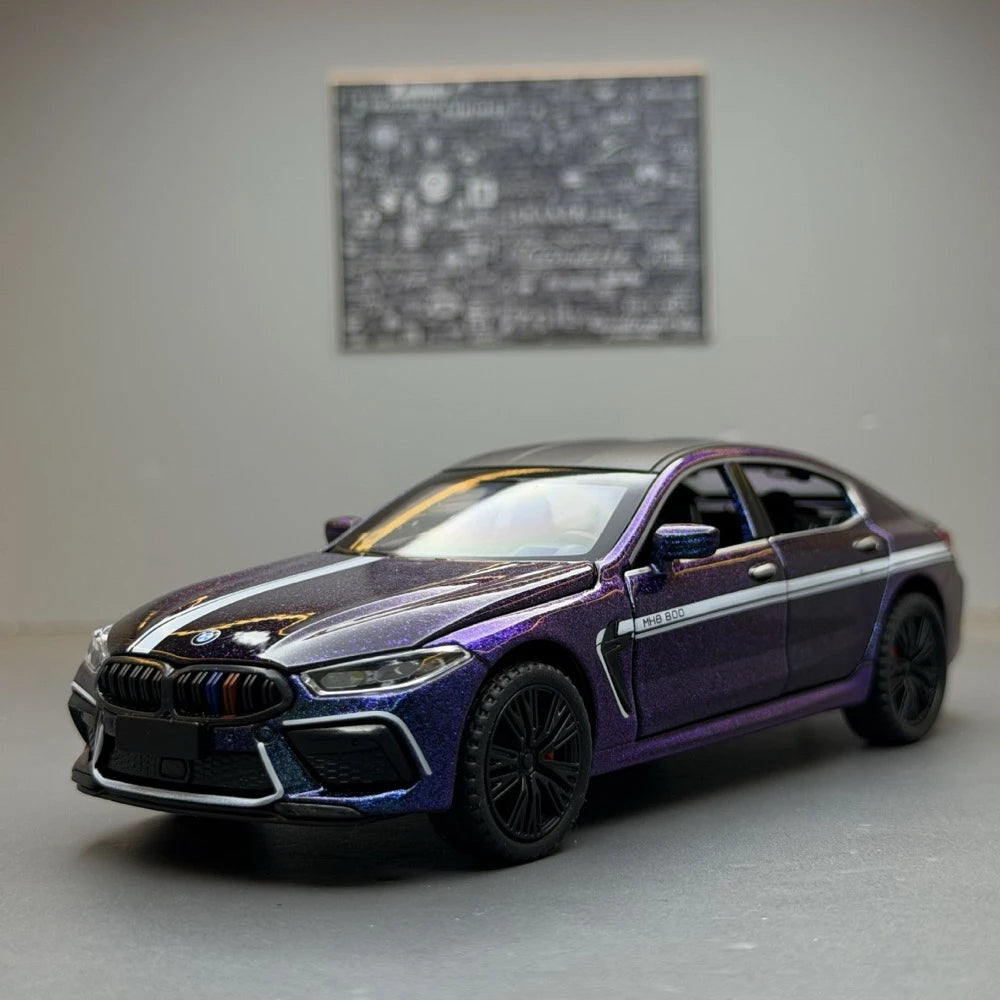 [TOY] 1:32 BMW 2019 F9X MANHART MH8 800 Purple Model Car Die-Cast