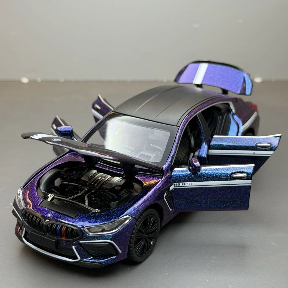 [TOY] 1:32 BMW 2019 F9X MANHART MH8 800 violet voiture miniature Die-Cast