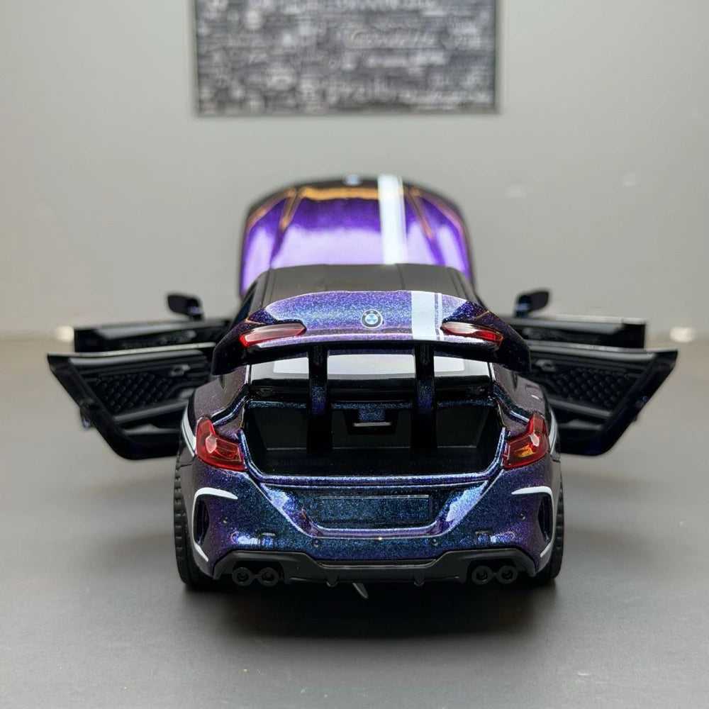 [TOY] 1:32 BMW 2019 F9X MANHART MH8 800 Purple Model Car Die-Cast