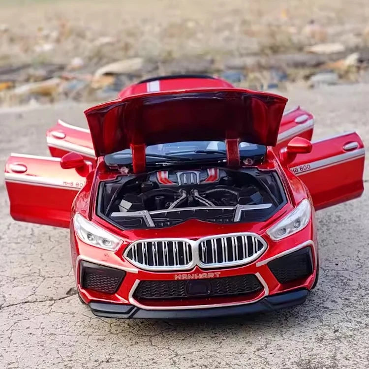 [TOY] 1:32 BMW 2019 F9X MANHART MH8 800 Red Model Car Die-Cast