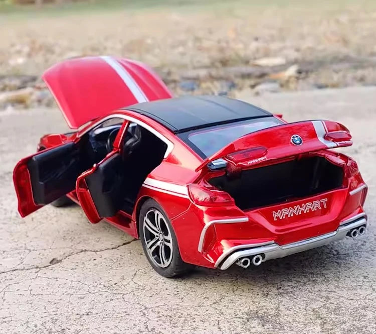 [TOY] 1:32 BMW 2019 F9X MANHART MH8 800 rosso modellino di auto Die-Cast