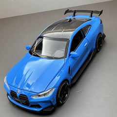 [TOY] 1:32 BMW 2021 G82 M4 Coupe Sport Blue Model Car Die-Cast
