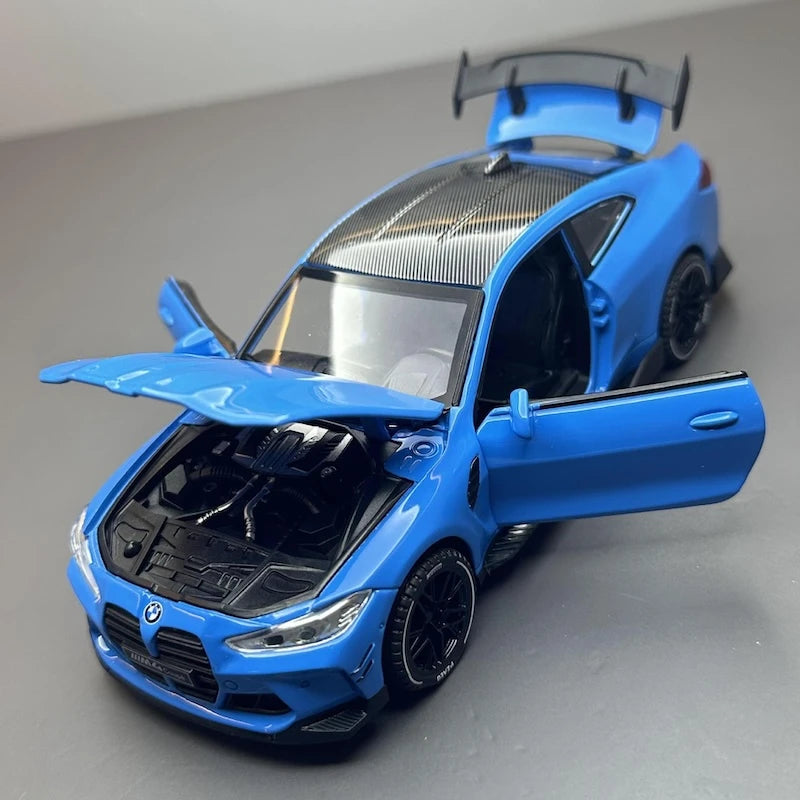 [TOY] 1:32 BMW 2021 G82 M4 Coupe Sport Blue Model Car Die-Cast