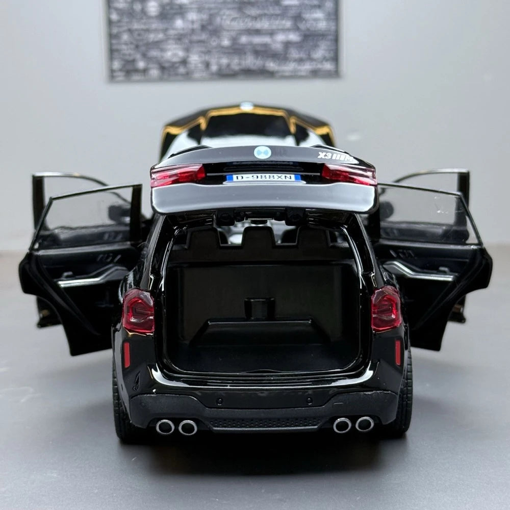 [TOY] 1:32 BMW 2022 F97 X3M nero modellino di auto Die-Cast