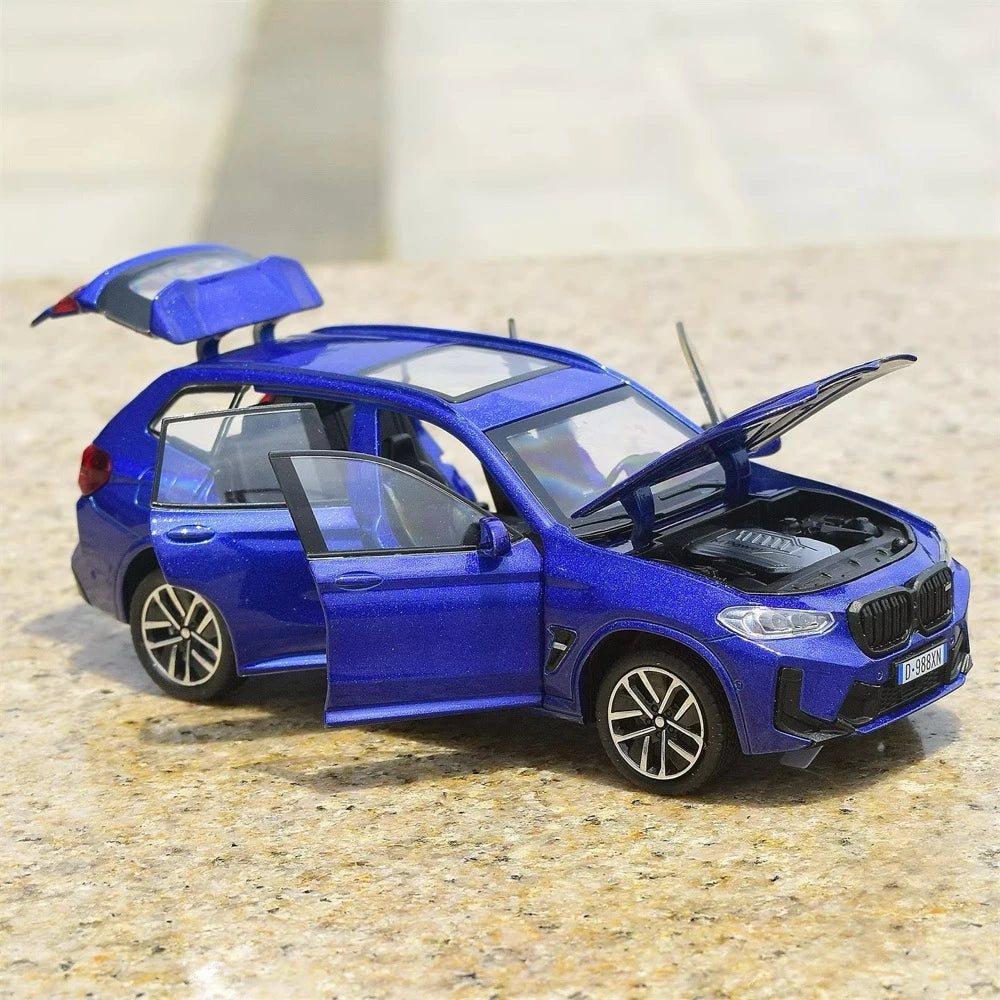 [TOY] 1:32 BMW 2022 F97 X3M blauw modelauto Die-Cast
