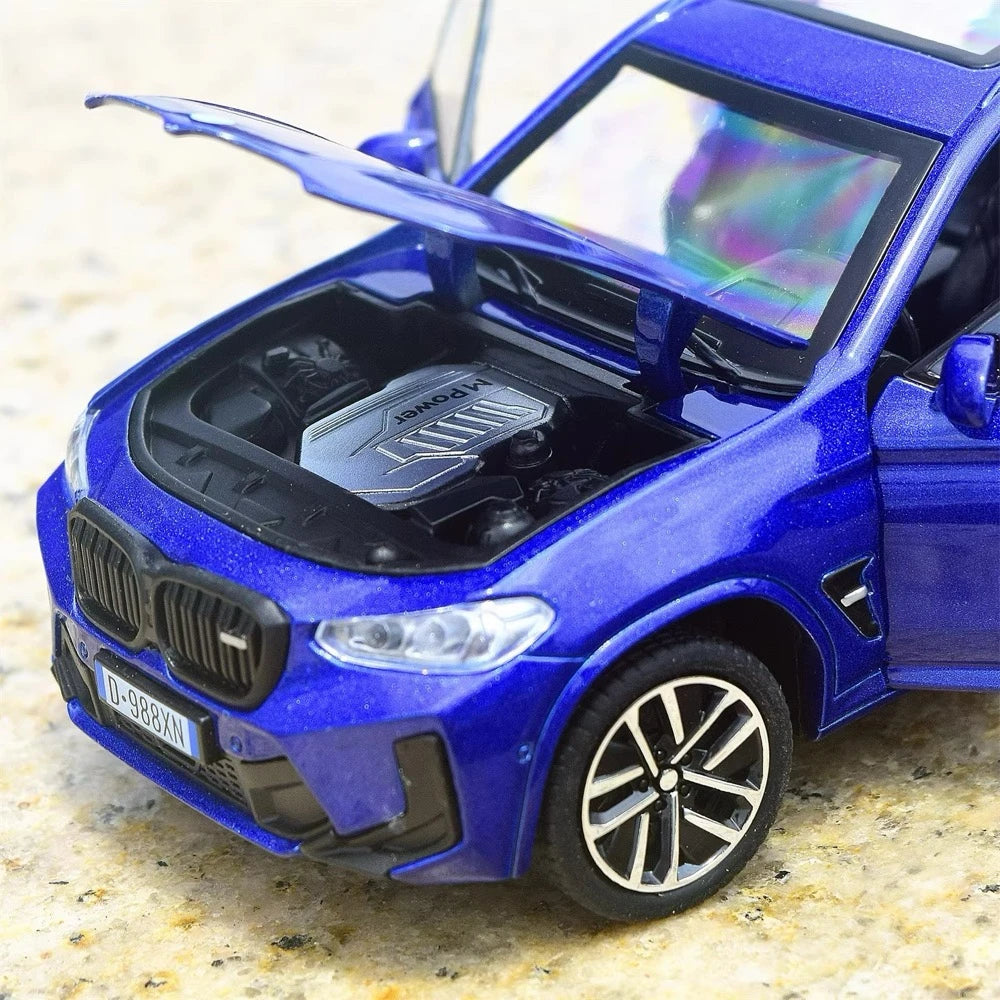 [TOY] 1:32 BMW 2022 F97 X3M Blue Model Car Die-Cast