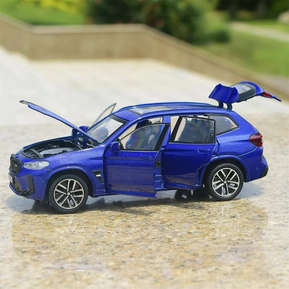 [TOY] 1:32 BMW 2022 F97 X3M blauw modelauto Die-Cast