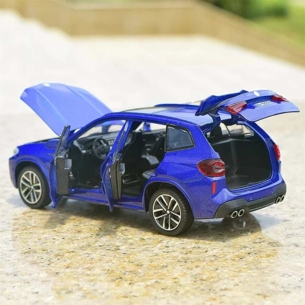 [TOY] 1:32 BMW 2022 F97 X3M blauw modelauto Die-Cast
