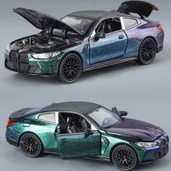 [TOY] 1:32 BMW 2023 G82 M4 viola modellino di auto Die-Cast
