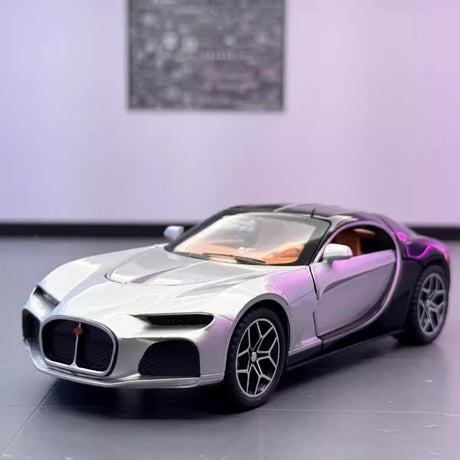 [TOY] 1:32 Bugatti 2015 Atlantic Silver Model Car Die-Cast