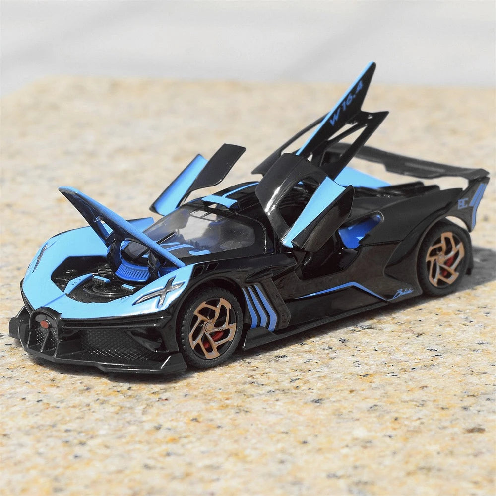 [TOY] 1:32 Bugatti 2021 Bolide blu modellino di auto Die-Cast