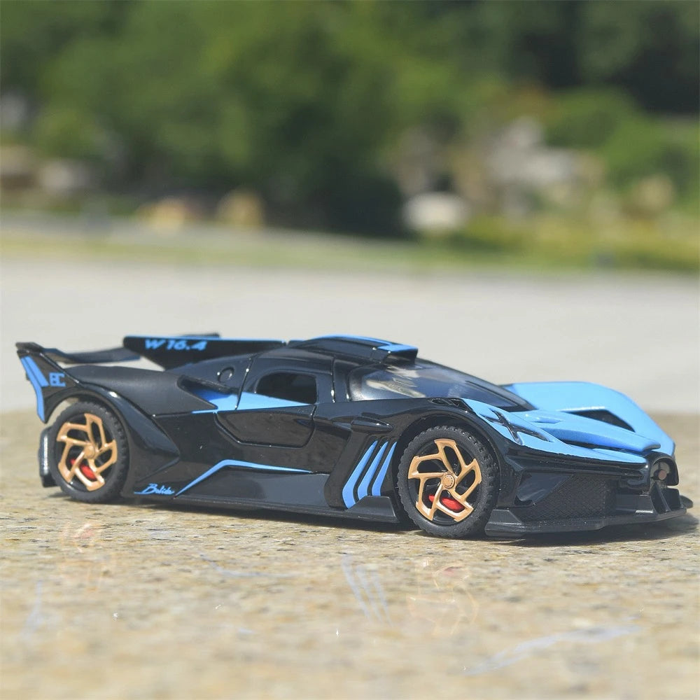 [TOY] 1:32 Bugatti 2021 Bolide blu modellino di auto Die-Cast