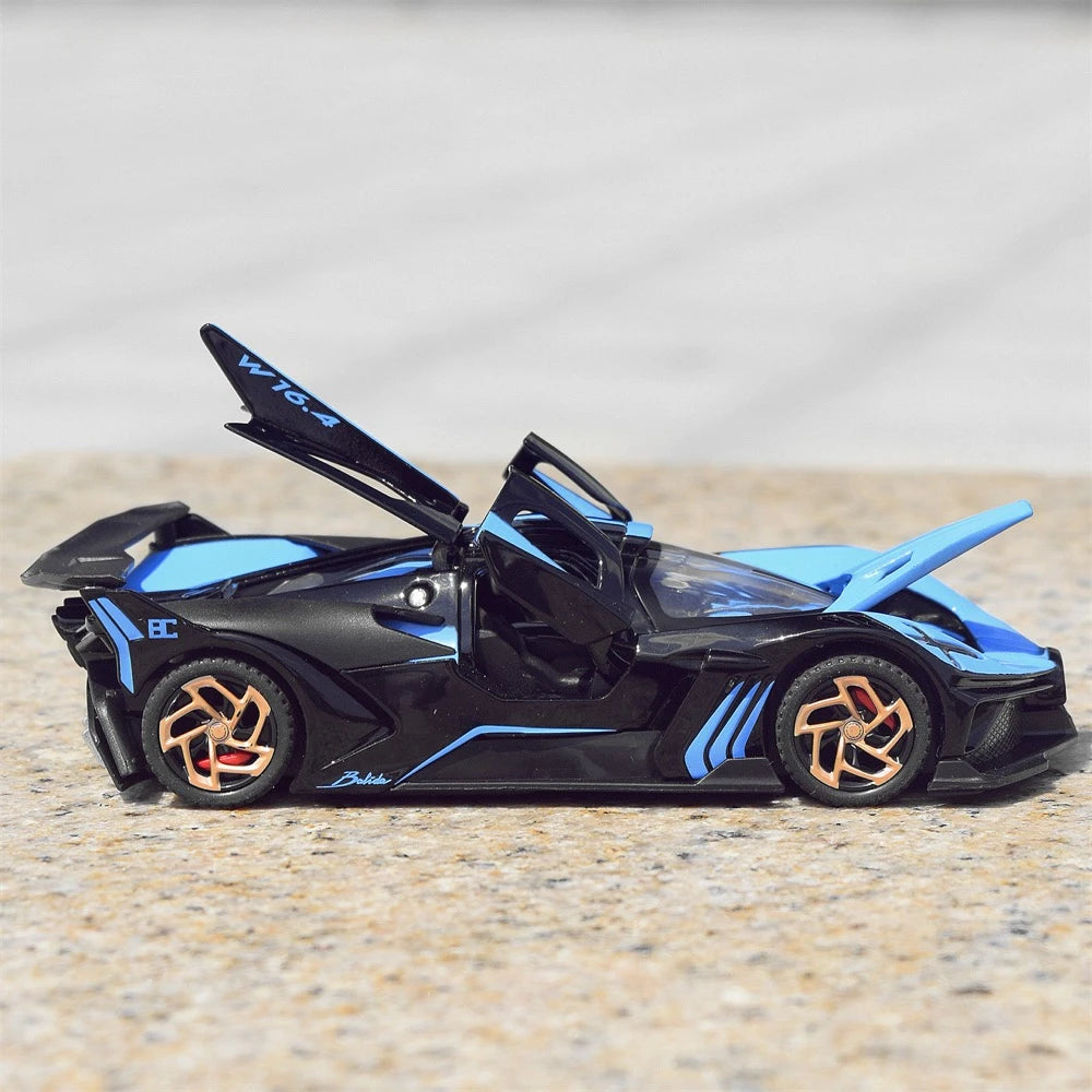 [TOY] 1:32 Bugatti 2021 Bolide blu modellino di auto Die-Cast