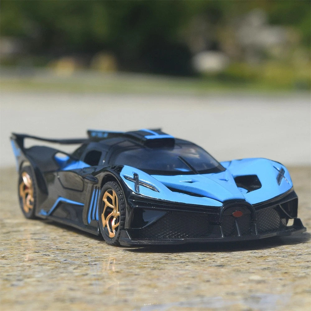 [TOY] 1:32 Bugatti 2021 Bolide blu modellino di auto Die-Cast