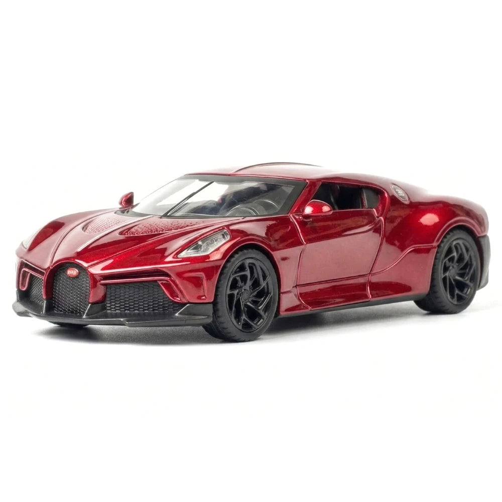 [TOY] 1:32 Bugatti 2021 La Voiture Noire röd modellbil Die-Cast