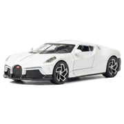 Bugatti 2021 La Voiture Noire vit 1:32 – modellbil i gjuten metall för display