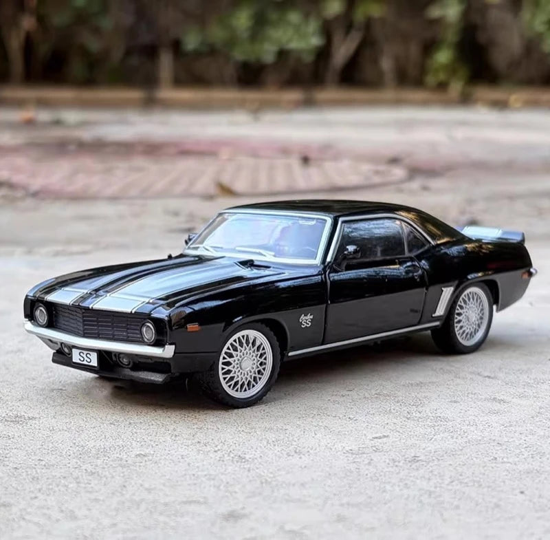 [TOY] 1:32 Chevrolet 1969 Camaro SS nero modellino di auto Die-Cast