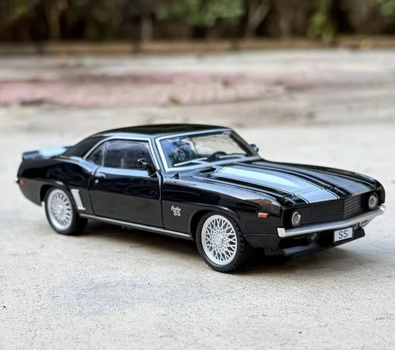 [TOY] 1:32 Chevrolet 1969 Camaro SS nero modellino di auto Die-Cast