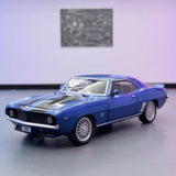 [TOY] 1:32 Chevrolet 1969 Camaro SS blå modellbil Die-Cast