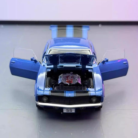 [TOY] 1:32 Chevrolet 1969 Camaro SS Blue Model Car Die-Cast