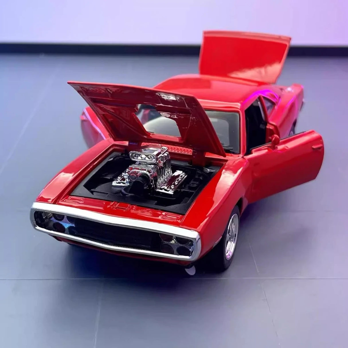 [TOY] 1:32 Dodge 1969 Charger röd modellbil Die-Cast