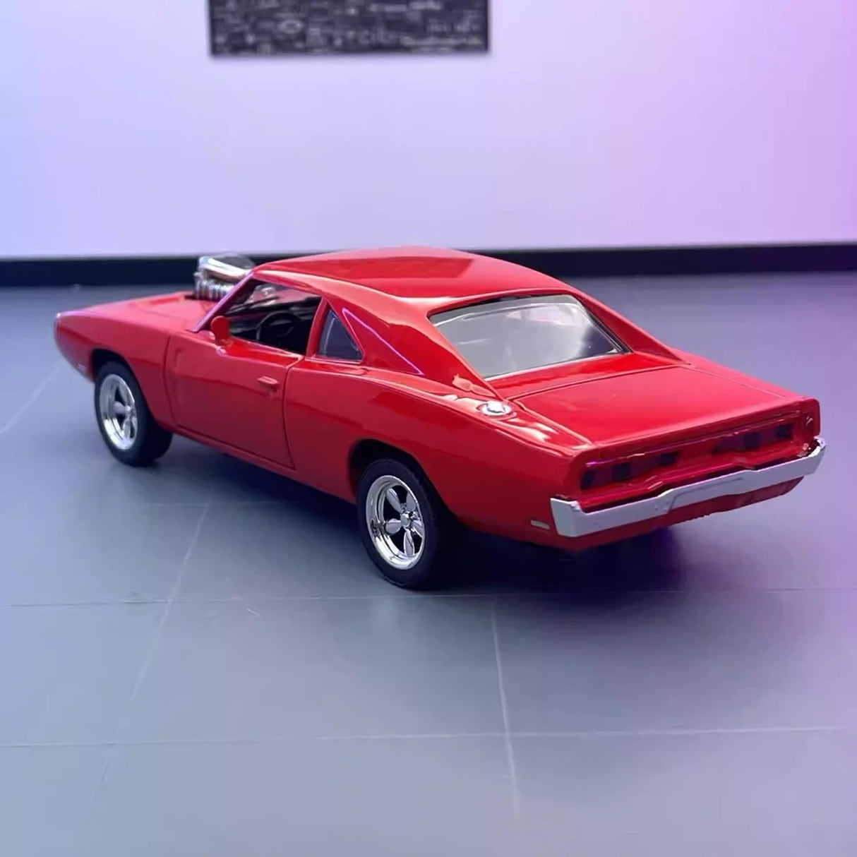 [TOY] 1:32 Dodge 1969 Charger röd modellbil Die-Cast
