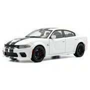Dodge 2020 Charger SRT Hellcat vit 1:32 – modellbil i gjuten metall för display