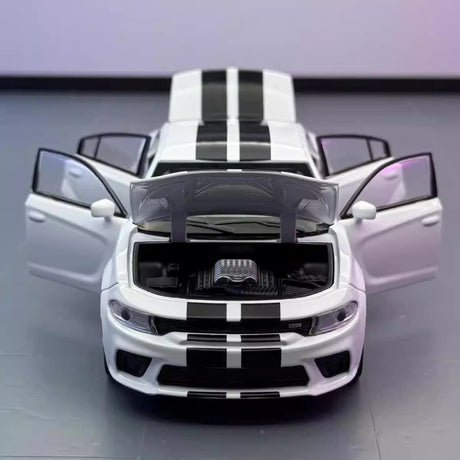 [TOY] 1:32 Dodge 2020 Charger SRT Hellcat vit modellbil Die-Cast
