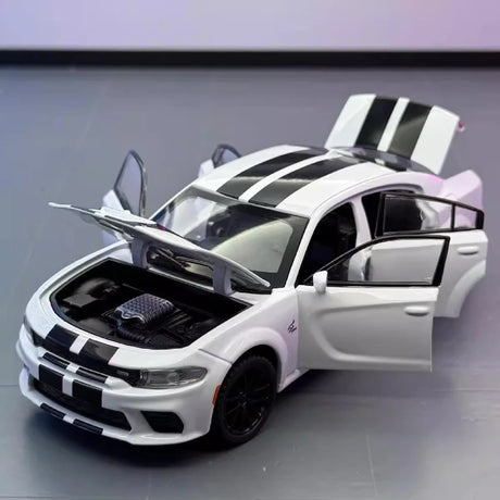 [TOY] 1:32 Dodge 2020 Charger SRT Hellcat vit modellbil Die-Cast