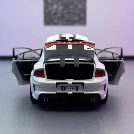 [TOY] 1:32 Dodge 2020 Charger SRT Hellcat vit modellbil Die-Cast