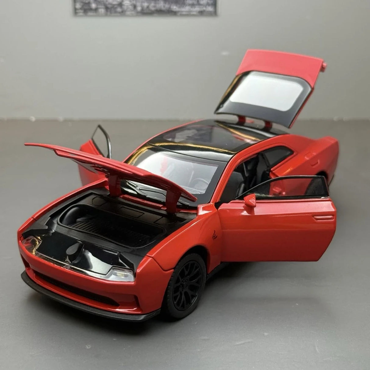 [TOY] 1:32 Dodge 2024 Charger Daytona SRT röd modellbil Die-Cast