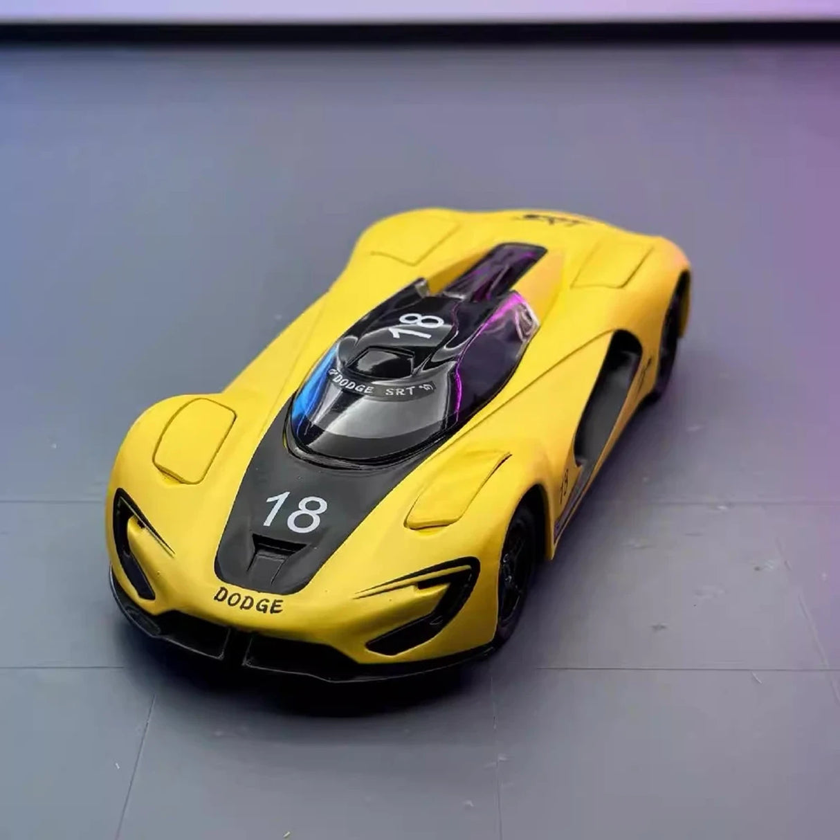 [TOY] 1:32 Dodge 2024 SRT Tomahawk Vision Gran Turismo gul modellbil Die-Cast