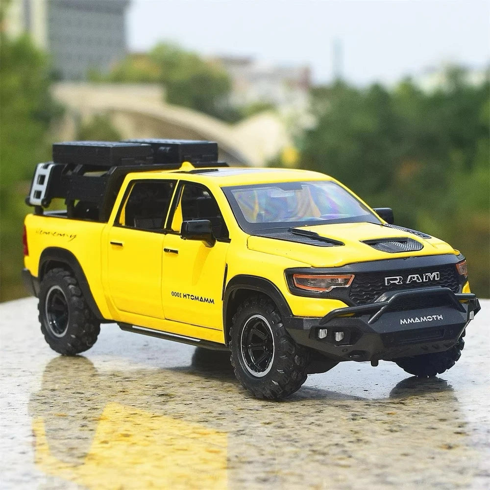 [TOY] 1:32 Dodge Hennessey 2021 Mammoth 1000 TRX Yellow Model Car Die-Cast