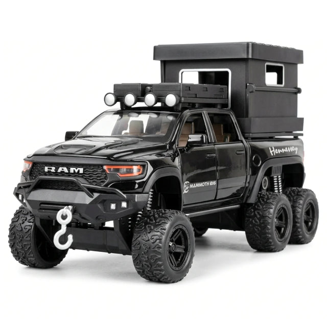 [TOY] 1:32 Dodge Hennessey 2021 Mammoth 6x6 TRX Black Model Car Die-Cast