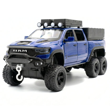 [TOY] 1:32 Dodge Hennessey 2021 Mammoth 6x6 TRX Blue Model Car Die-Cast