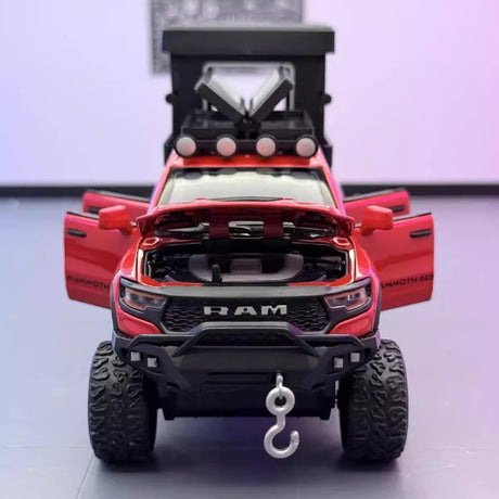 [TOY] 1:32 Dodge Hennessey 2021 Mammoth 6x6 TRX Red Model Car Die-Cast