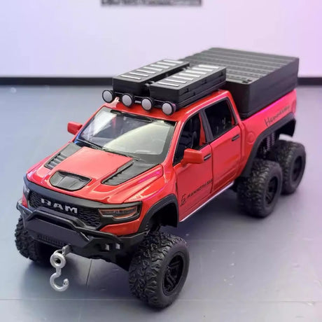 [TOY] 1:32 Dodge Hennessey 2021 Mammoth 6x6 TRX Red Model Car Die-Cast