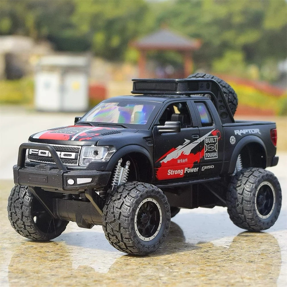[TOY] 1:32 Ford 2010 F-150 SVT Raptor Off-Road Modified nero modellino di auto Die-Cast